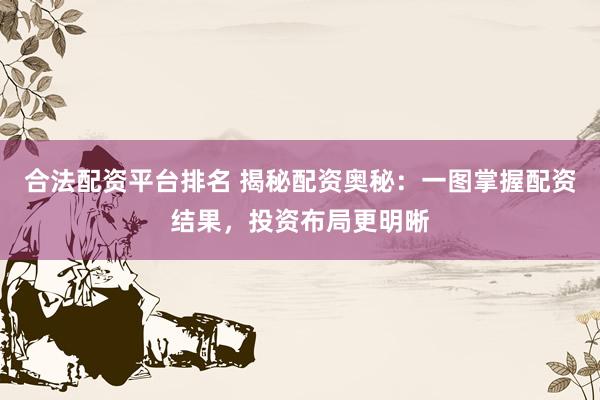 合法配资平台排名 揭秘配资奥秘：一图掌握配资结果，投资布局更明晰