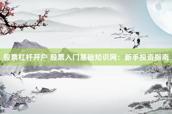 股票杠杆开户 股票入门基础知识网：新手投资指南